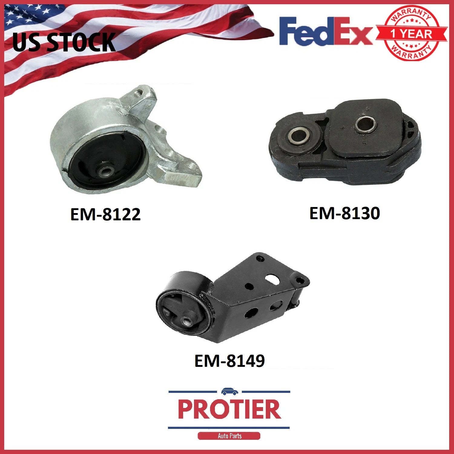 Engine & Trans Mount Set for 1995 Nissan Sentra 1.6L Manual Mexico 6B93BC-57