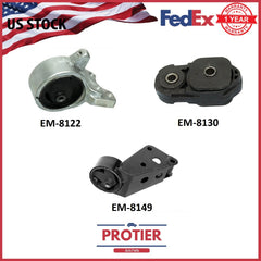 Engine & Trans Mount Set for 1995 Nissan Sentra 1.6L Manual Mexico 6B93BC-57