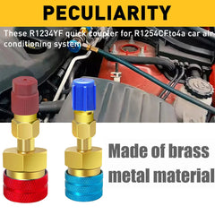 2pcs R1234yf Quick Couplers Kit R1234YF to R134A Quick Coupler Adapter High/Low 6B93BC-57