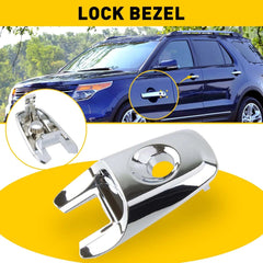 FOR 11-19 FORD EXPLORER LEFT DRIVER DOOR HANDLE KEY BEZEL COVER TRIMS CHROME EOA 6B93BC-57