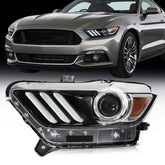 ECCPP Headlight Assembly For Ford Mustang 2015-2017 Driver Left Side Black Amber 6B93BC-57