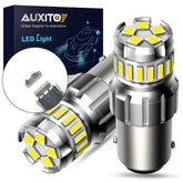 AUXITO 1156 LED Tail Brake Stop Reverse Parking Turn Signal DRL Light Bulb White AUXITO