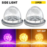2X Glass Watermelon Lights Side Marker Turn Signal Lamp Clear Amber Purple 12V A 6B93BC-57