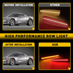 4X Amber Red Front Rear Marker Light For 05-13 Chevrolet Corvette C6 Accessories 6B93BC-57