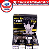 4x spark plugs iridium 90919-01210 SP-9657 SK20R11 3297 compatible with Toyota 6B93BC-57