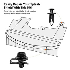 ENGINE UNDER COVER SPLASH SHIELD GUARD BODY BOLT U-NUT CLIP FASTENER FOR HONDA A 6B93BC-57