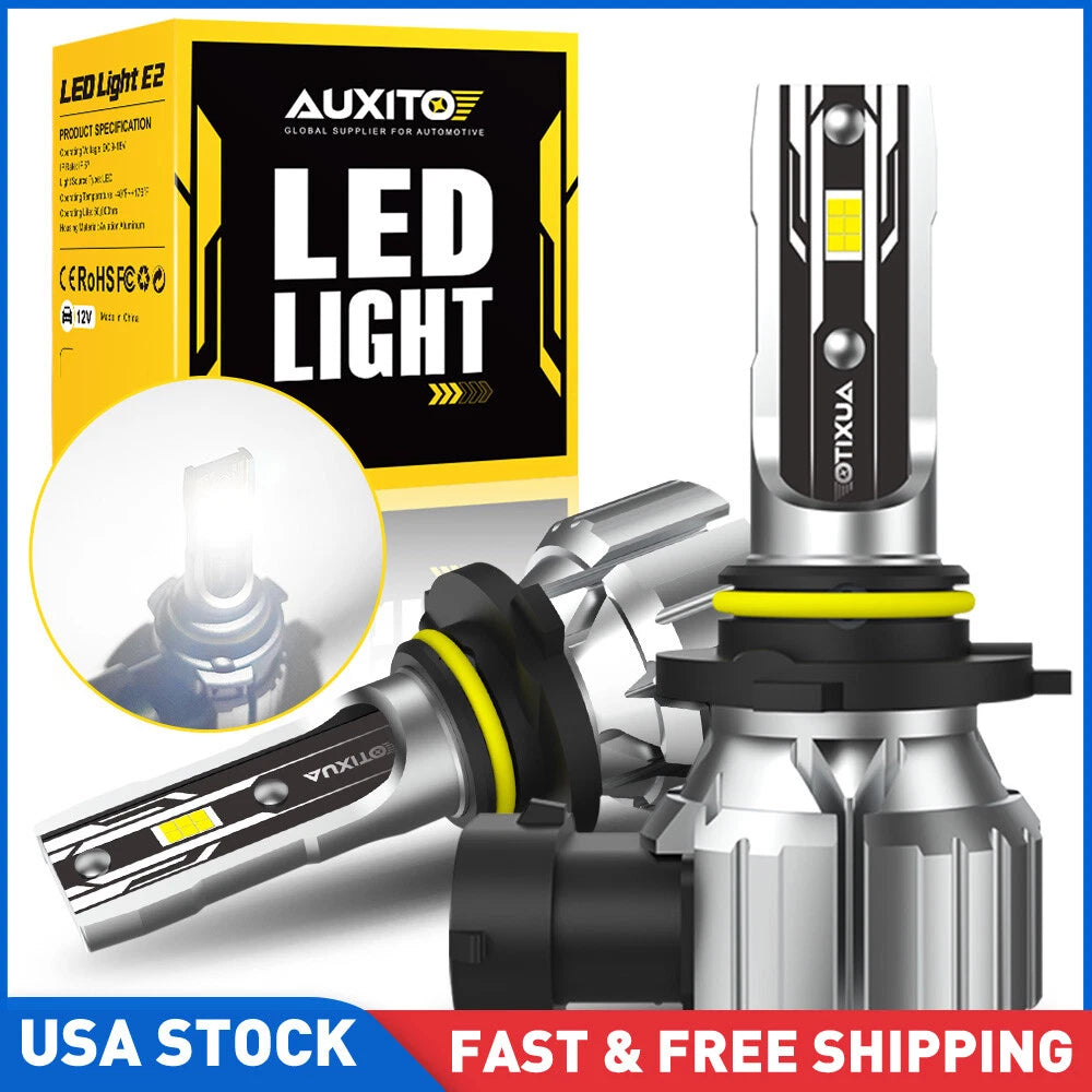AUXITO 9005 HB3 LED Headlight Bulbs Kit High Beam Super Bright White E2 EOA AUXITO