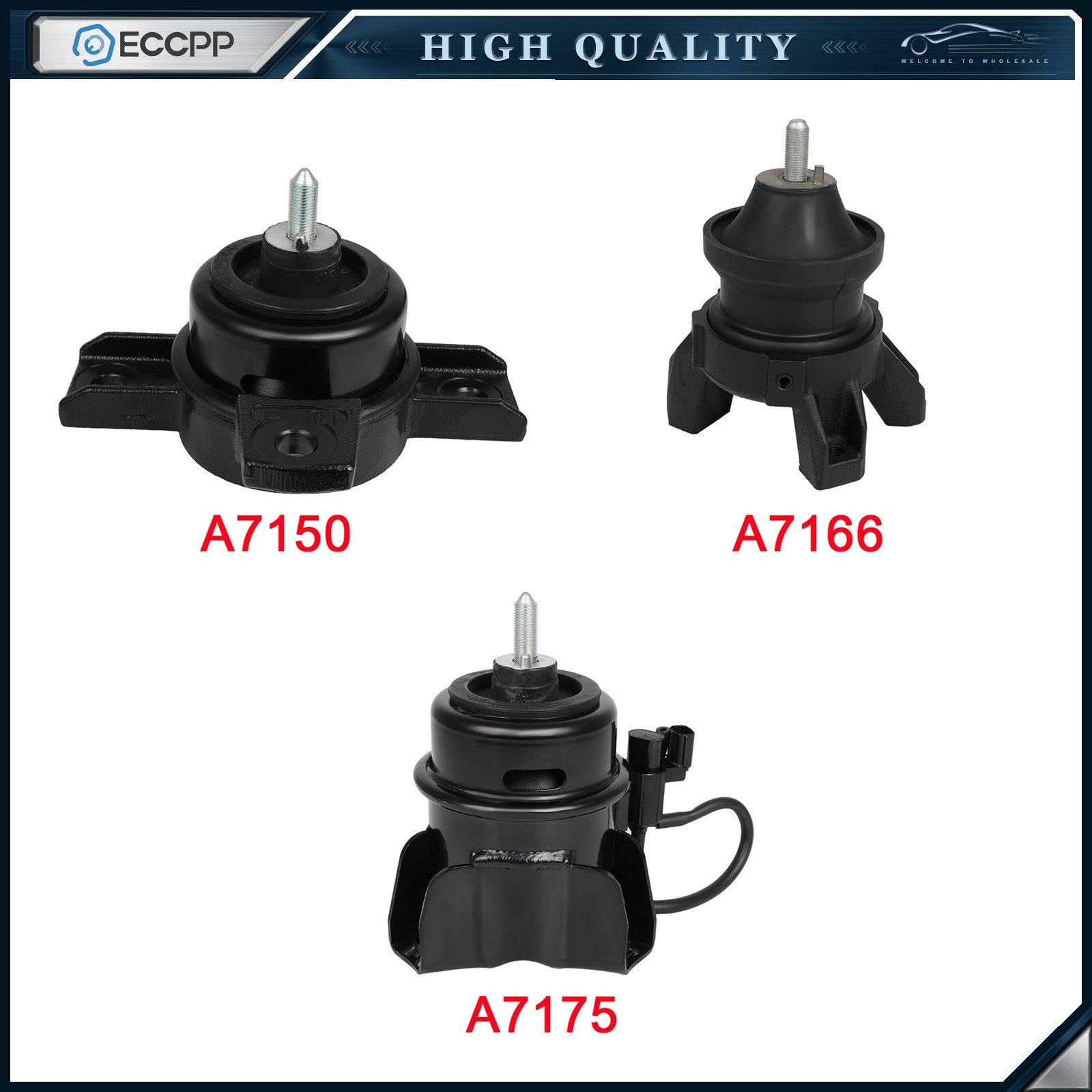 9355 9315 9348 Engine Motor Mount Fits 2007-2009 Santa Fe V6 3.3L AT 3pcs 6B93BC-57