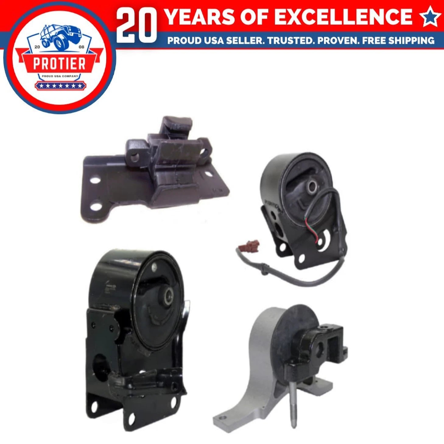 Motor & Trans Mount 4PCS Set fit 2004-2009 Nissan Quest 3.5L for Auto Trans 5Spd 6B93BC-57