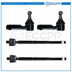 4pcs For 2004 2005 2006 Ford F-150 Suspension Front Outer Inner Tie Rod Ends 6B93BC-57