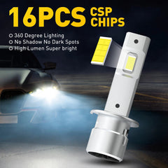 H1 LED Headlight High Beam or Low Beam Bulbs Conversion Kit White Super Bright 6B93BC-57