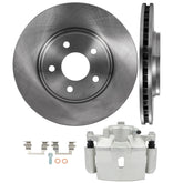 Front Left Right Brake Caliper Brake Rotors 3Pcs For 2004-2012 Chevrolet Malibu KOEEP