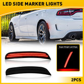 For 2015-2021 Dodge Charger Red Lens LED Rear Bumper Side Marker Light Lamp EOA 6B93BC-57