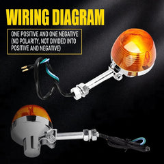 2PC Motorcycle Turn Signal Indicator Amber Blinker Light Mini Lamp Universal EOA 6B93BC-57