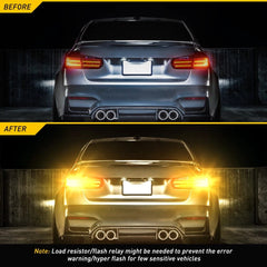 1-10Pcs AUXITO 360° 7443 7440 Amber Yellow LED Turn Signal Parking Light Bulbs AUXITO