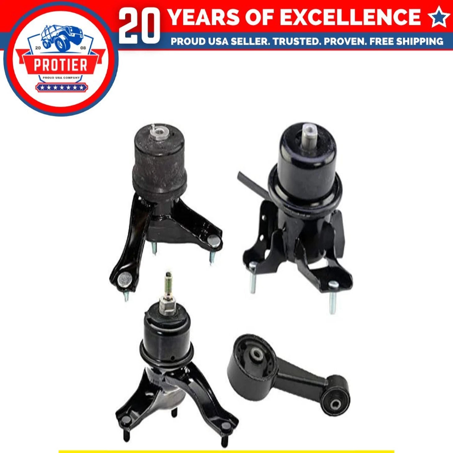 Motor & Trans Mount 4PCS Set Fit 2008-2012 Toyota Avalon 3.5L for Auto Trans 6B93BC-57