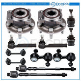 12Pc For 05-2009 Subaru Legacy Outback Wheel Bearing & Hub Sway Bar Tie Rod 6B93BC-57