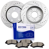 Front Brake Rotors + Ceramic Brake Pads for 2007-2017 Jeep Wrangler Brake Kits KOEEP