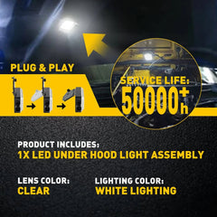 LED Under Hood Light White 56021441 For 2001-2010 Dodge Ram 1500 2500 3500 EOA 6B93BC-57