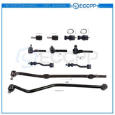 For Jeep Comanche & Cherokee 11Pcs Front Ball Joints Tie Rods Drag Link Assembly KOEEP