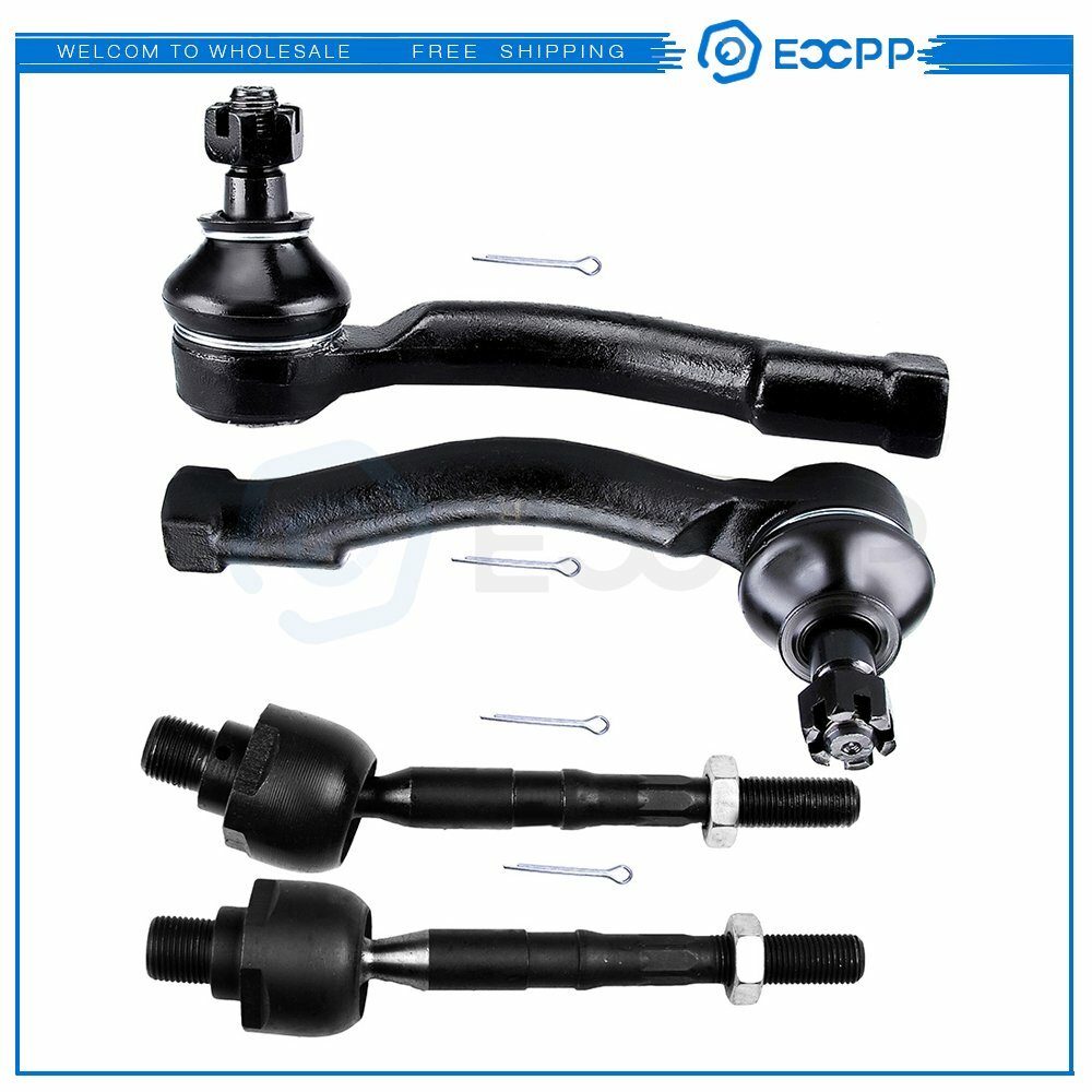 Fits 2003-2009 Kia Sorento 4pcs Front Inner & Outer Tie Rod Links Steering Part 6B93BC-57