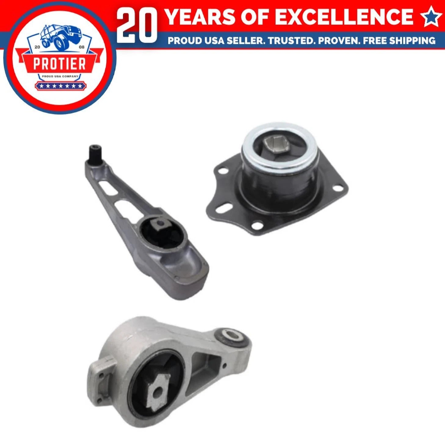 Fits 2001-2010 Chrysler PT Crusier 2.4L AUTO w/o Turbo Motor Mount Set 3PCS 6B93BC-57