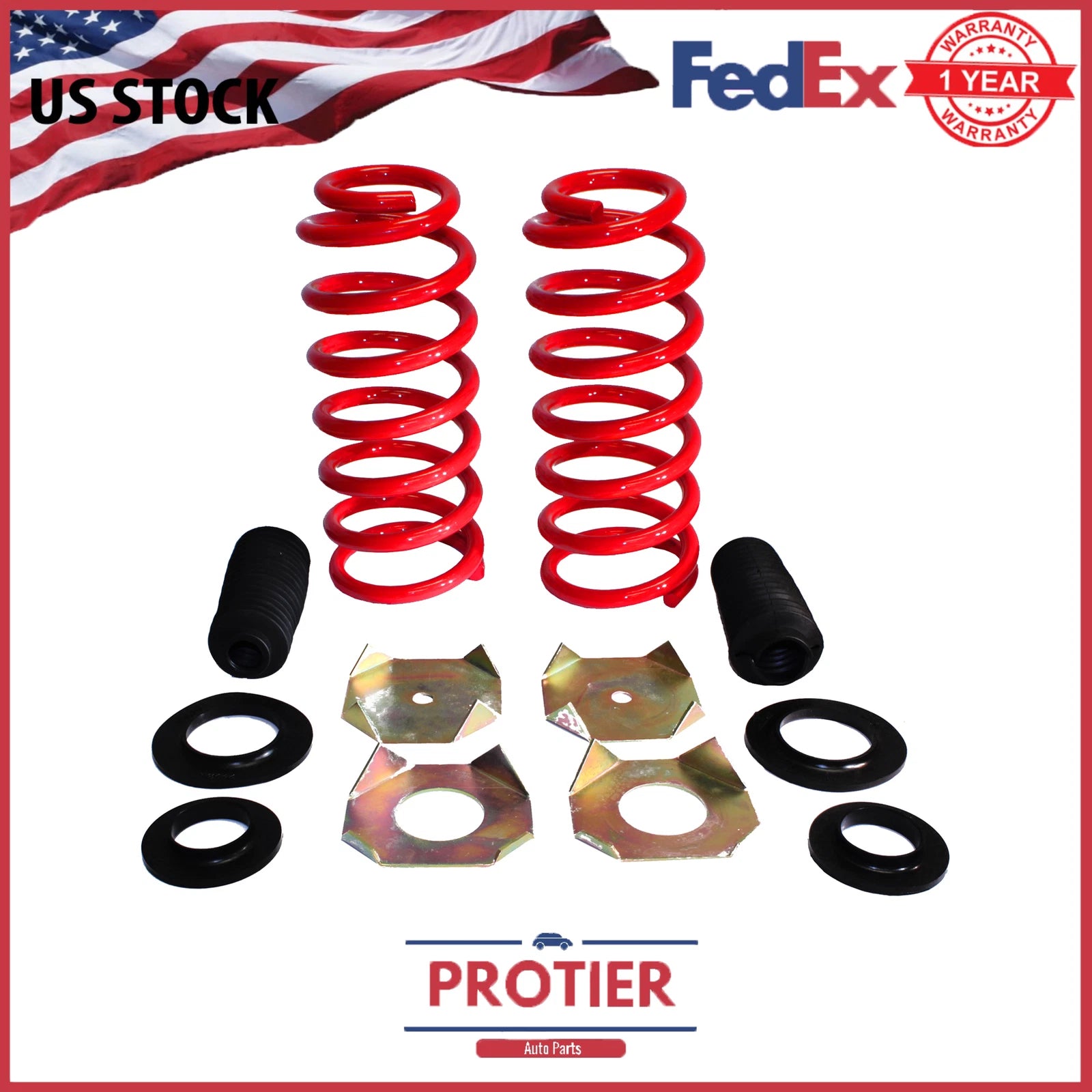 Front Coil Spring Conversion Kit Fit 1995-1996 Lincoln Continental 6B93BC-57