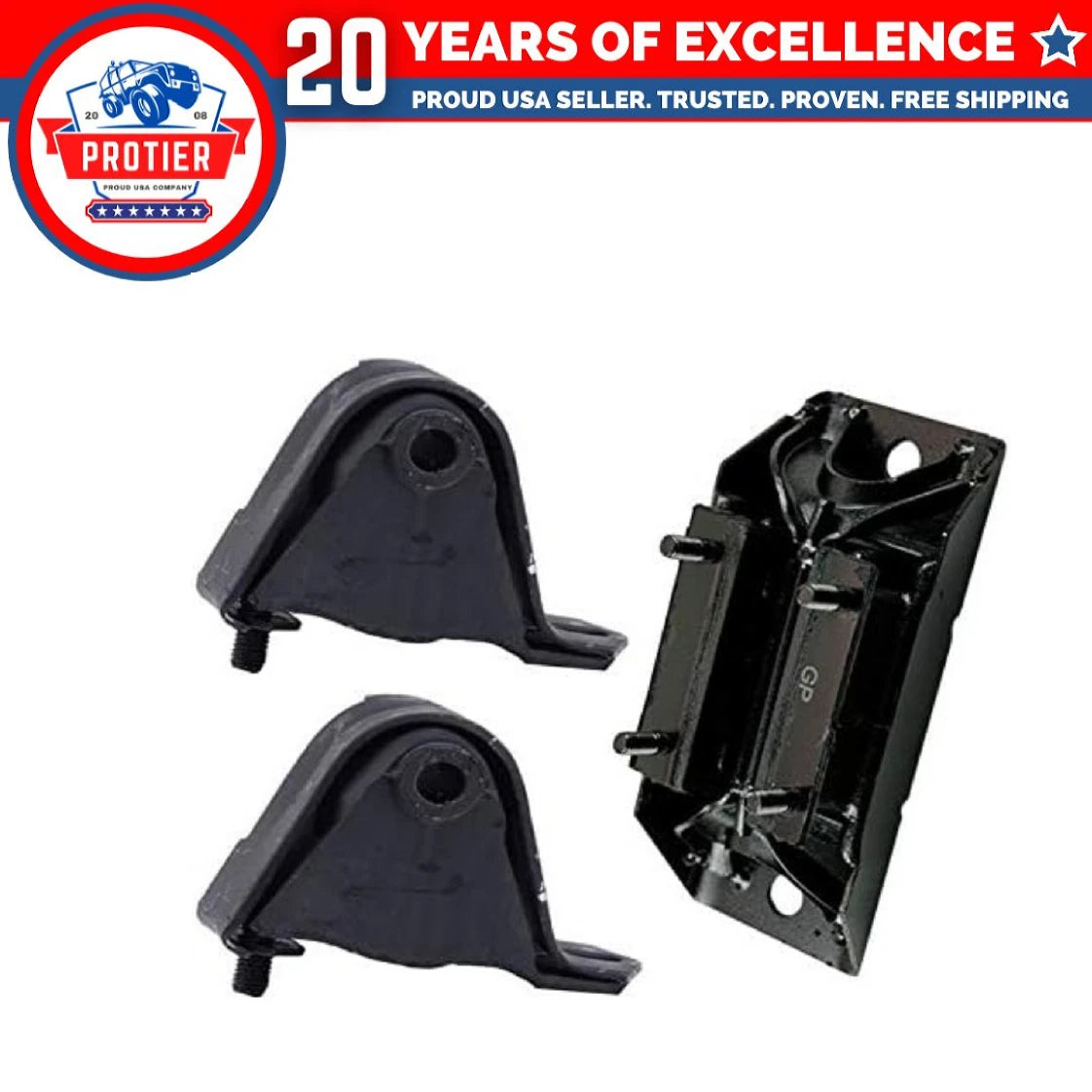 Engine Motor & Trans Mount 3PCS Set for Jeep Cherokee 00-01 4.0L Replaces A2572 6B93BC-57