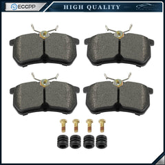 4PCS FWD Pair Rear Semi-Metallic Brake Pads Kit For Ford FOCUS 2001-2007 4-Wheel 6B93BC-57