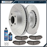 Front Brake Rotors And Ceramic Pads For Ford Explorer Sport 01-05 Drilled & Slot 6B93BC-57