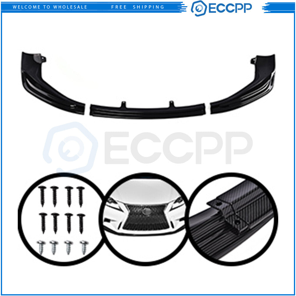 Carbon Fiber Style Front Bumper Lip Fits 2014-2016 LEXUS IS250 IS350 F-SPORT 6B93BC-57