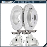Rear Brake Calipers Brake Rotors Brake Pads Set 8Pcs For 2004-2009 Dodge Durango 6B93BC-57
