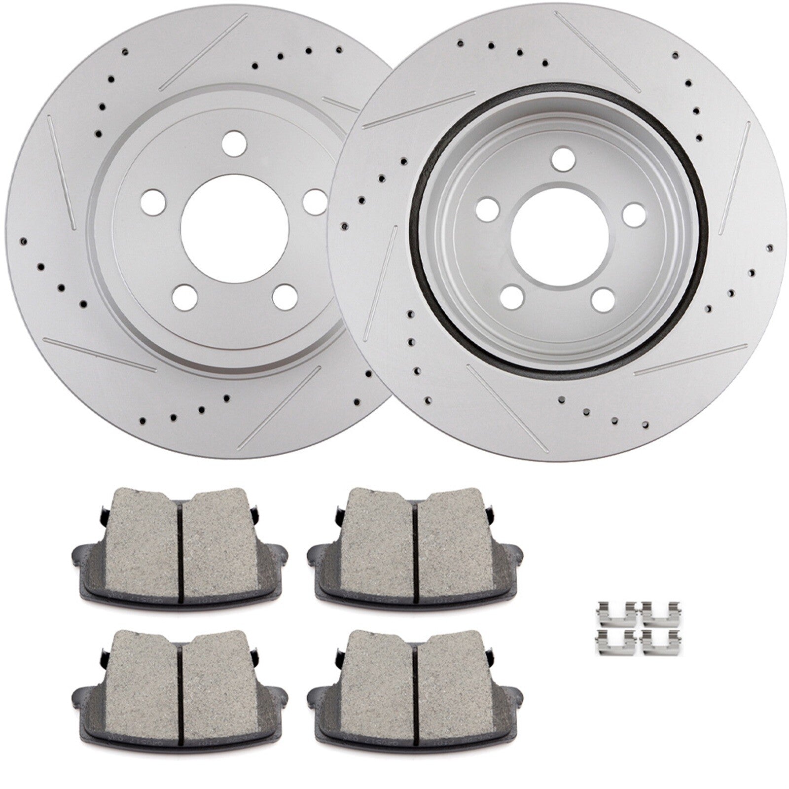 4pc Rear Disc Rotors Brake Pads for Chrysler 300 Dodge Challenger Charger Magnum KOEEP
