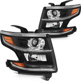 ECCPP Headlights Assembly For Chevrolet Suburban Tahoe 2015-2020 Pair Black 6B93BC-57