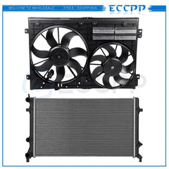 Fit for 2013-2014 Volkswagen Beetle 2.5L Cooling Fan & Radiator Kit 6B93BC-57