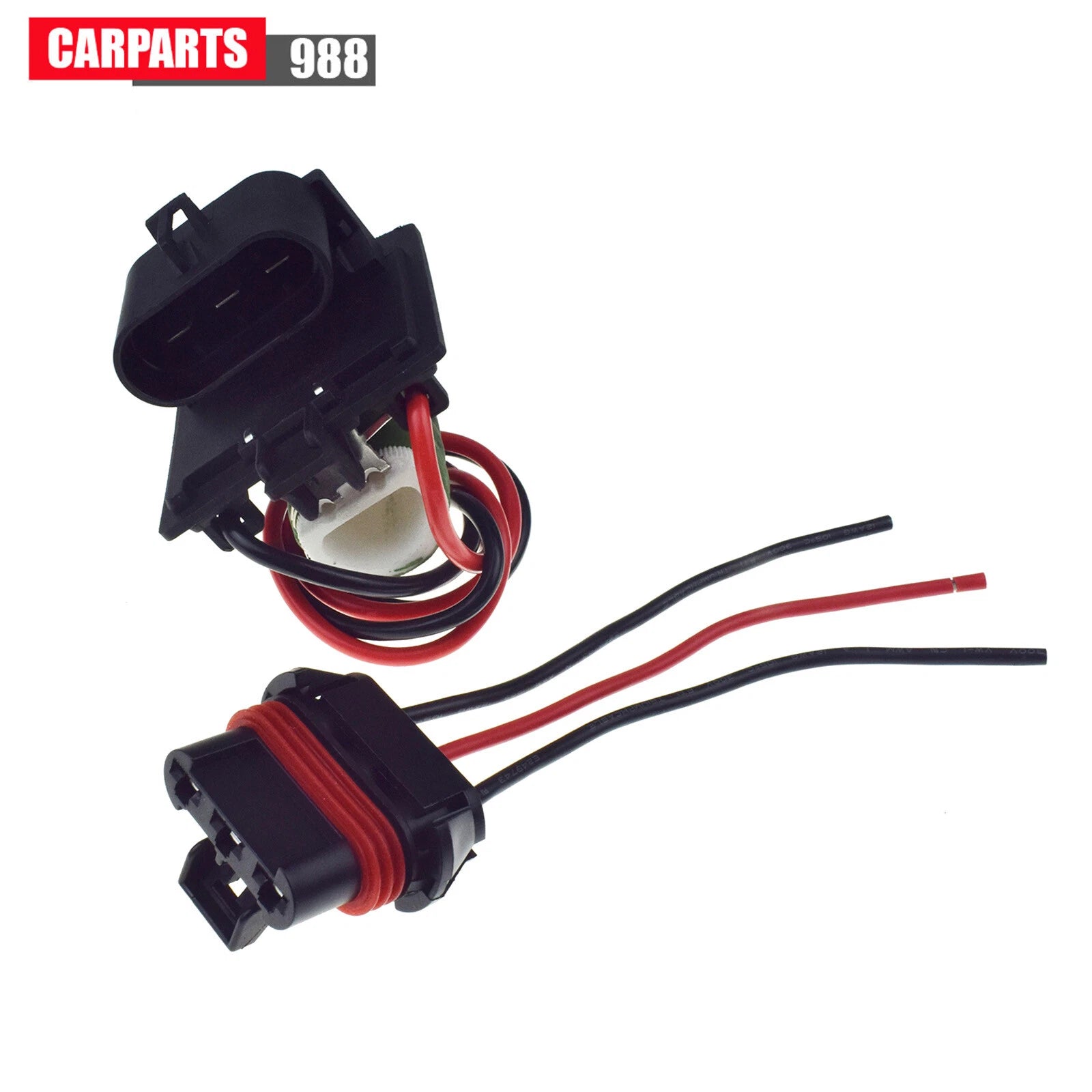 For Chevrolet Cruze 3Pin Radiator Fan Blower Motor Resistance + Plug 3134503121 6B93BC-57