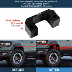 2.5" Front 1.5" Rear Leveling Lift Kit For Chevy Tahoe GMC Yukon 6 Lug 2007-2019 6B93BC-57