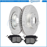 Brake Discs Rotors and Ceramic Pads For Nissan Altima 2002-2006 Front Drill Slot KOEEP
