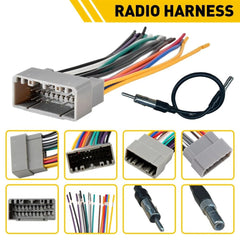 Wire Harness & Antenna Adapter Kit Aftermarket Radio Fits Chrysler Dodge Jeep EA 6B93BC-57