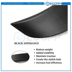 For 2011-on Dodge Charger Trunk Wing Pedestal Spoiler Matt Black