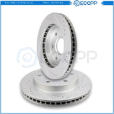 Front Drilled & Slotted Brake Disc Rotors For 2002-2006 Cadillac 07-08 Chevrolet 6B93BC-57