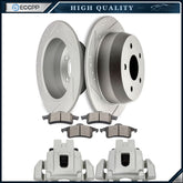 Rear Brake Calipers & Rotors & Pads Set 8Pcs For 1999-2004 Jeep Grand Cherokee 6B93BC-57