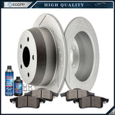 Rear Slotted Ceramic Brake Pads And Rotors For 1999 00 01-04 Jeep Grand Cherokee 6B93BC-57