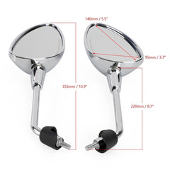 Chrome Rearview Mirrors For Vespa GTS HPE Primavera Sprint 50 125 150 Elettrica