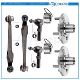 6pc Front Wheel Hub & Bearing Control Arm Tie Rod Kit For 94-02 Saturn SC1 SC2 6B93BC-57