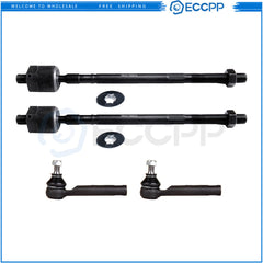 Front Steering Inner & Outer Tie Rod End Suspension For 1993-2004 Subaru Legacy 6B93BC-57