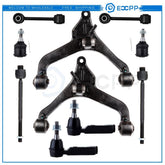 10pcs Front Control Arms Tie Rod Ends For Jeep Liberty 2.4L 3.7L 2002-2004 6B93BC-57