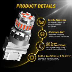 3157 CANBUS Red LED Brake Stop Signal Tail Light Bulbs For Ford F-150 F-250 USEA 6B93BC-57