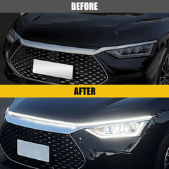60" Car Hood Light Exterior LED Strip Lights White DRL For GMC Sierra 1500 2500 6B93BC-57