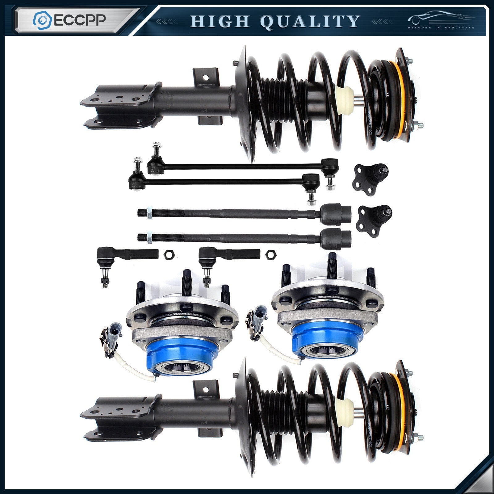 12pc Front Complete Struts & Suspension Kit for Pontiac Grand Prix 04-08 6B93BC-57